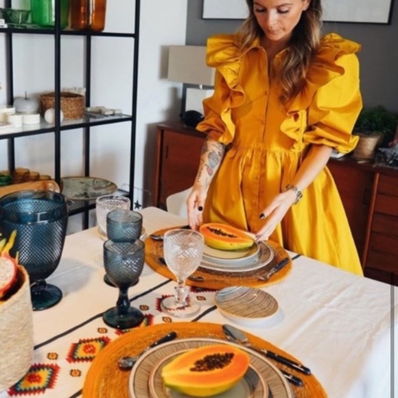 New ZARA RUFFLED VOLUMINOUS DRESS - Picture 9 of 17